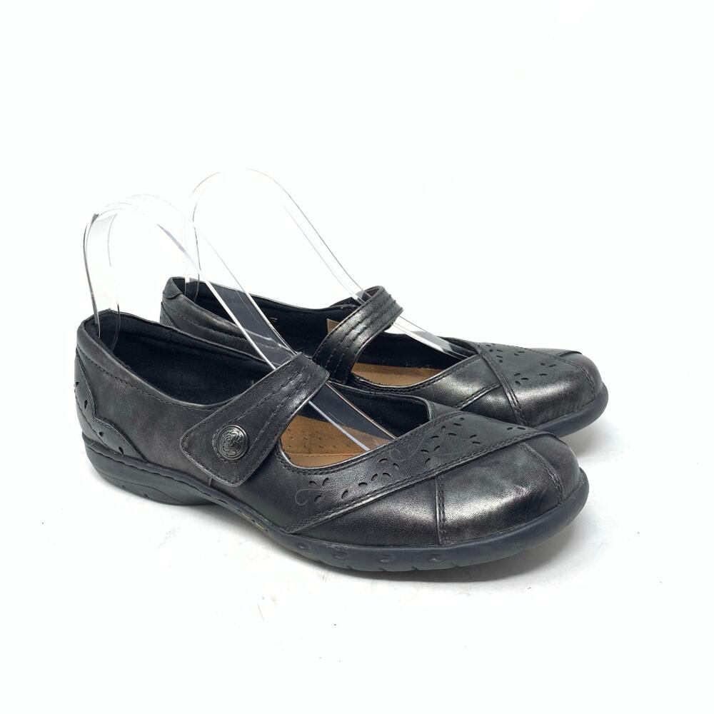 Cobb Hill Penfield Petra Dark Pewter Leather Mary Jane Comfort Shoe Size 8.5